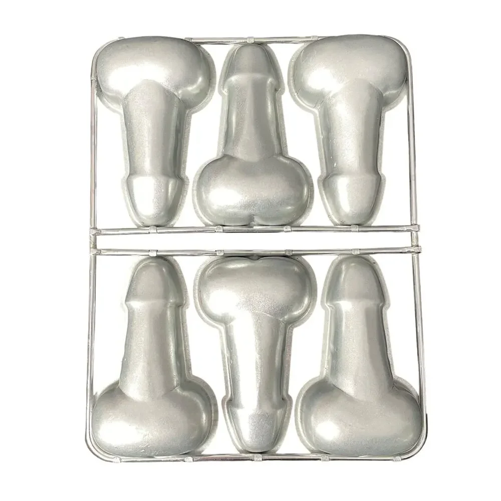 Bachelorette Novelty Muffin Cake Pan Phallic Shaped Makes 6 Sorority Party Bake